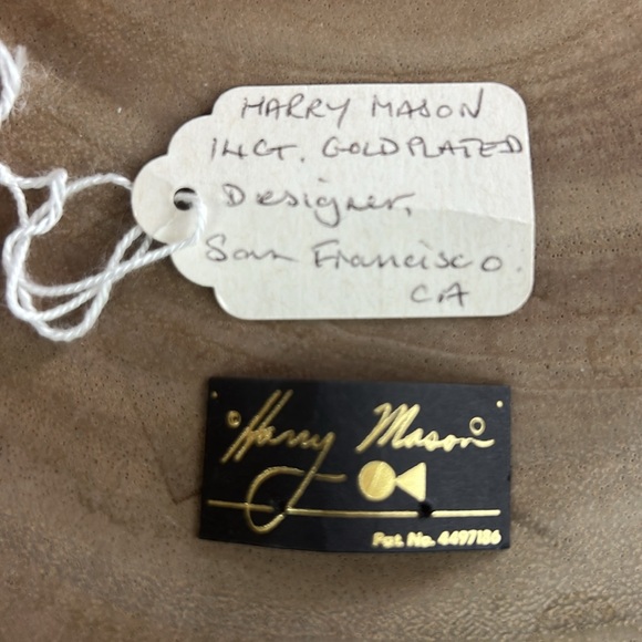 Harry Mason Gold plated drop earrings - Picture 7 of 7